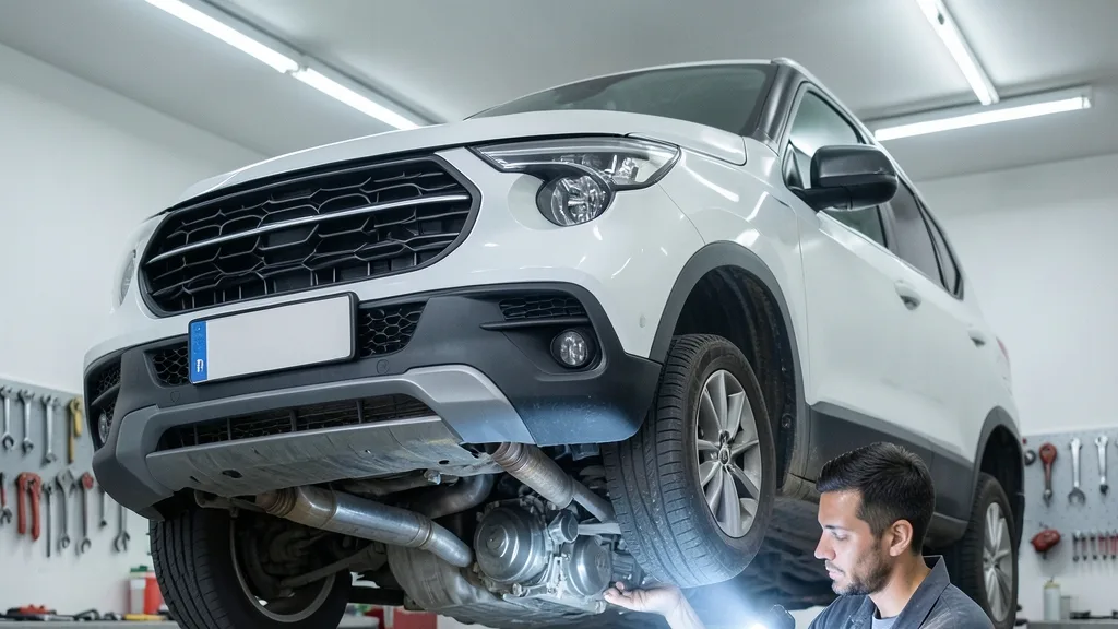 Pregled mjenjača i ovjesa rabljenog Nissan Qashqaija na dizalici